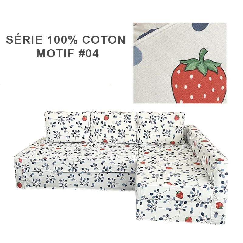 Housse pour canapé d'angle convertible IKEA FRIHETEN motifs imprimés 100%coton