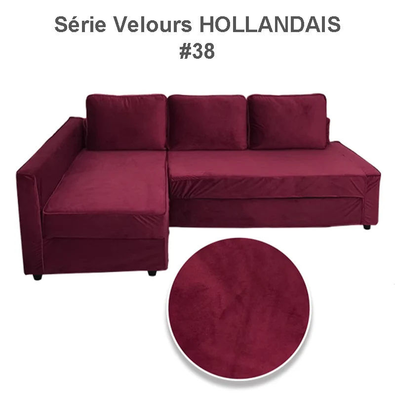 Housse pour canapé d'angle convertible IKEA FRIHETEN luxe pur velours hollandais