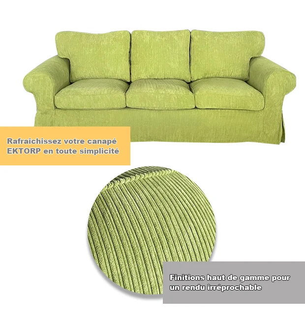 Housse pour canapé IKEA EKTORP luxe haut de gamme velours côtelé