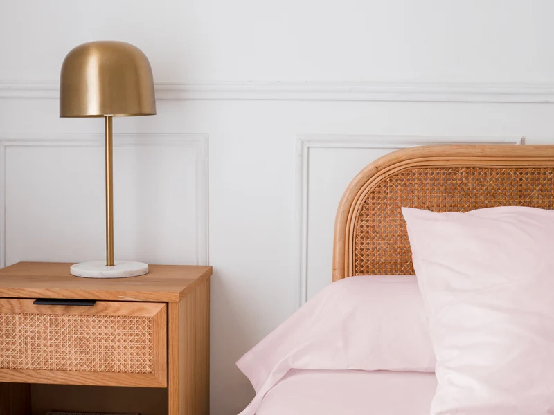 Taie de traversin en Percale de coton - Rose poudré