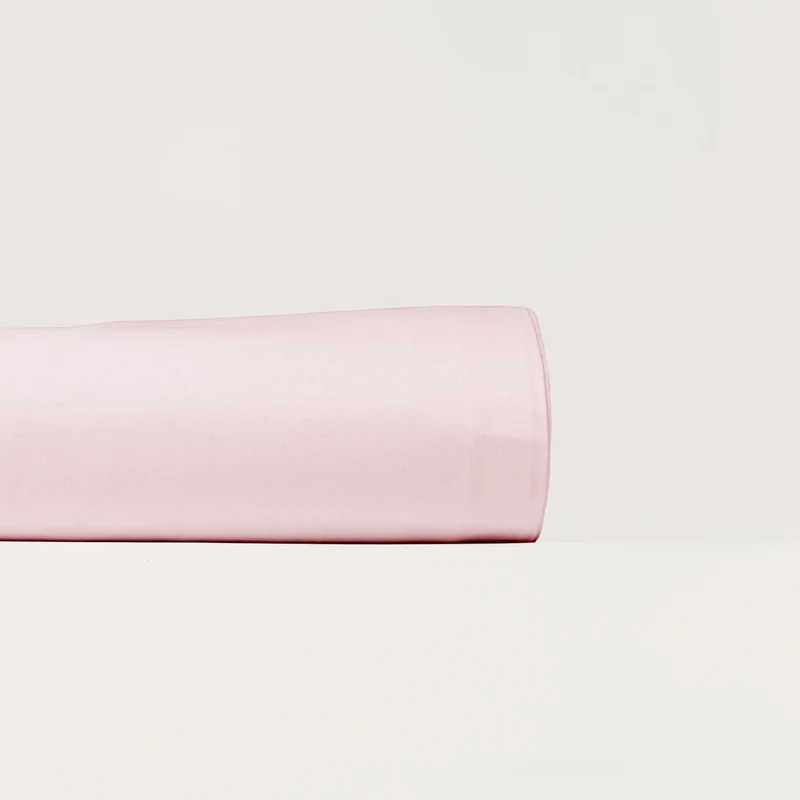 Drap plat en Percale de coton - Rose poudré
