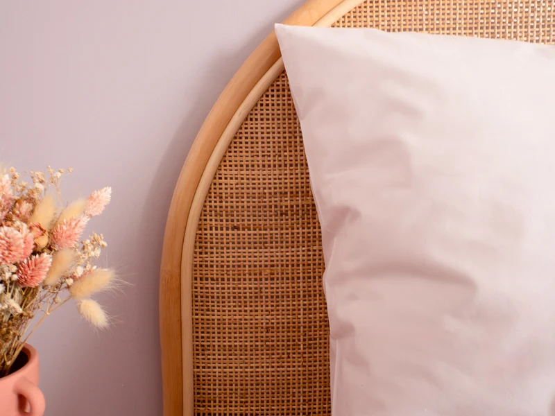 Taies d'oreiller X2 en Percale de coton - Rose poudré