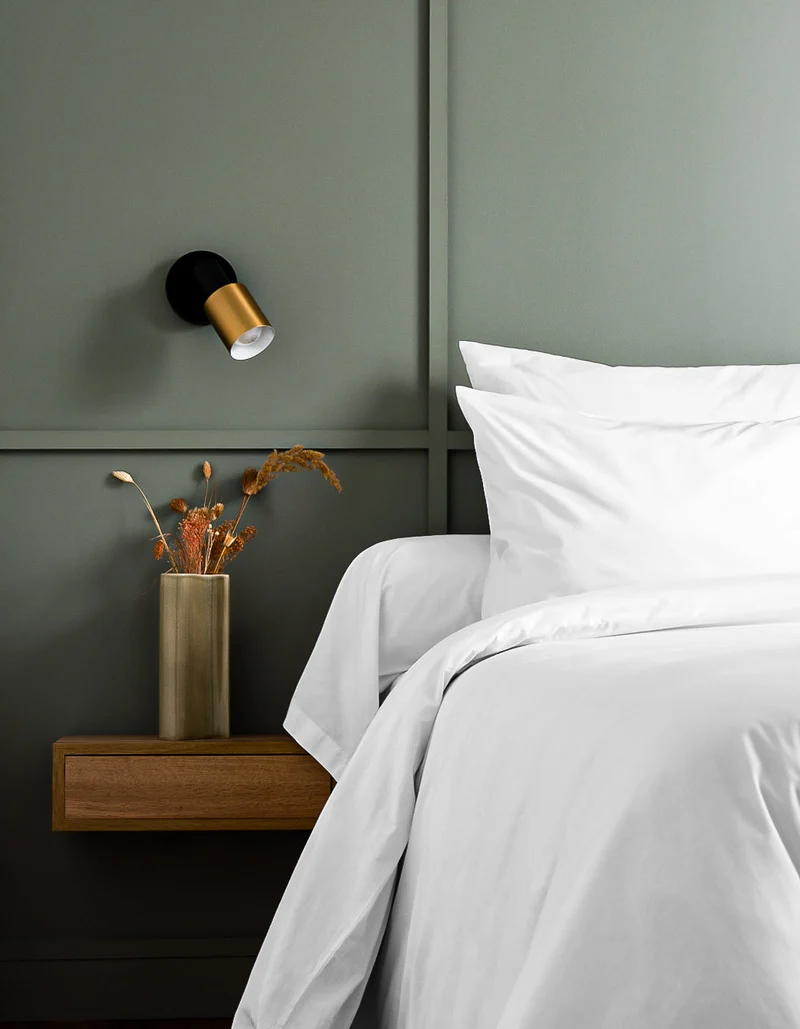Taies d'oreiller X2 en Percale de coton - Blanc