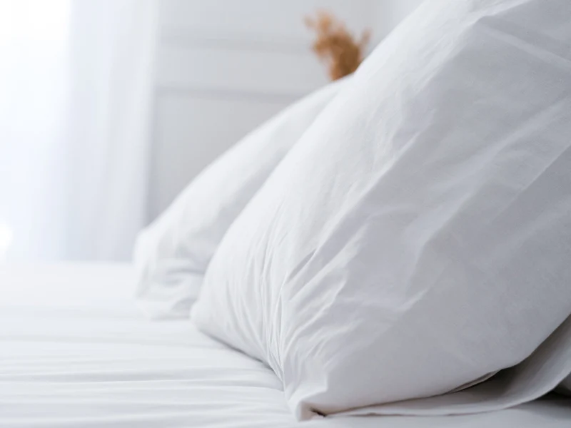 Taies d'oreiller X2 en Percale de coton - Blanc