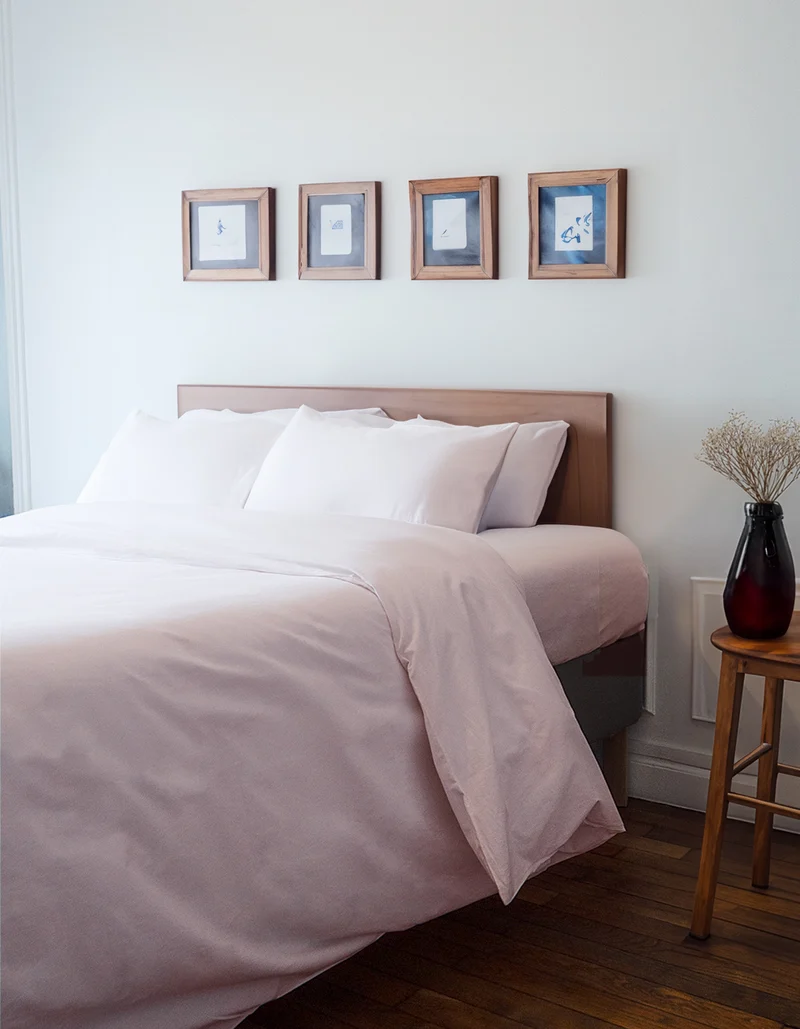 Housse de couette en Percale de coton - Rose poudré