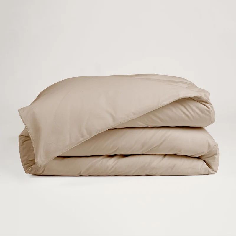 Housse de couette en Percale de coton - Beige
