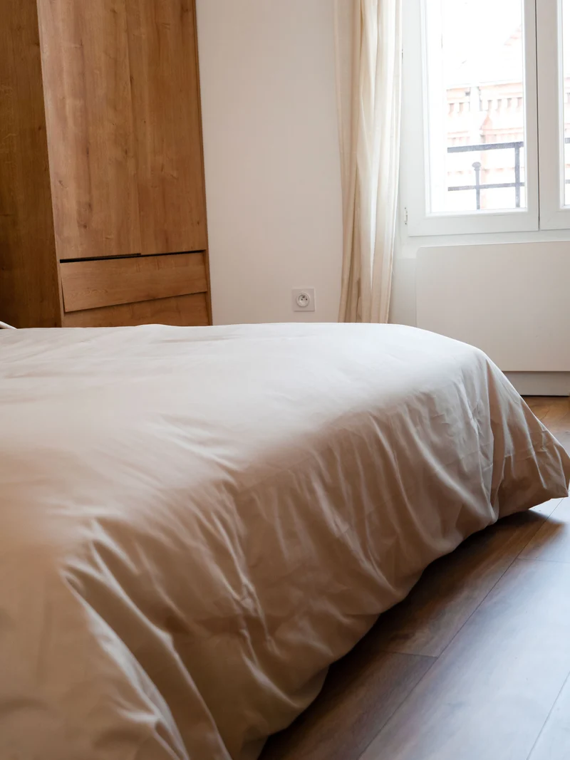 Housse de couette en Percale de coton - Beige