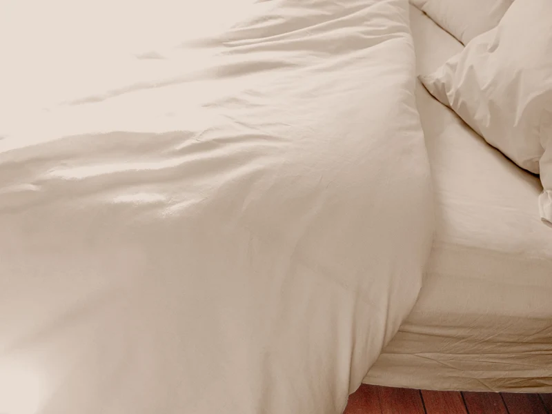 Housse de couette en Percale de coton - Beige
