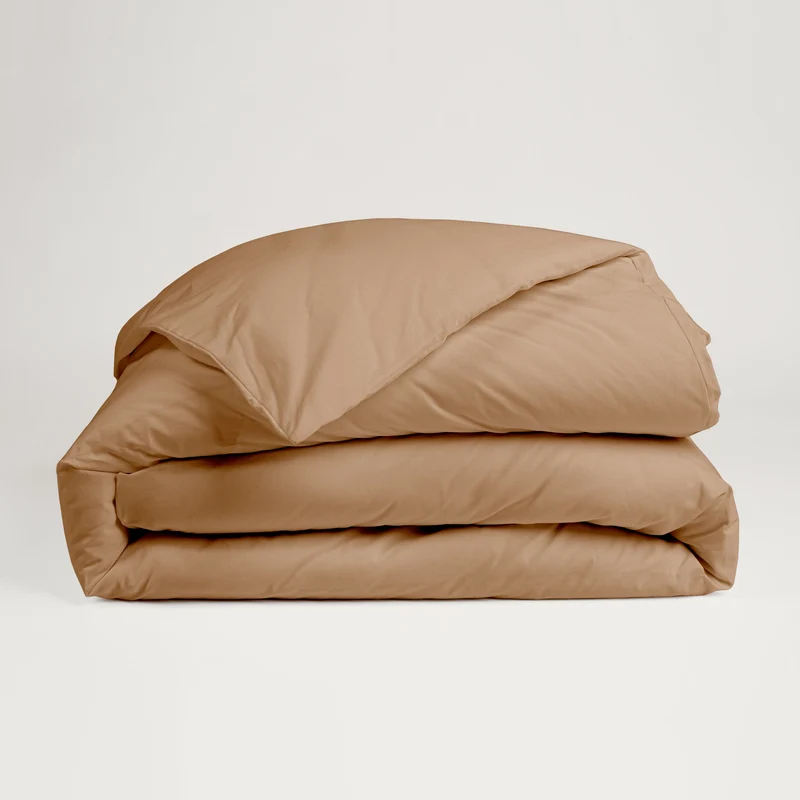 Housse de couette en Percale de coton - Marron