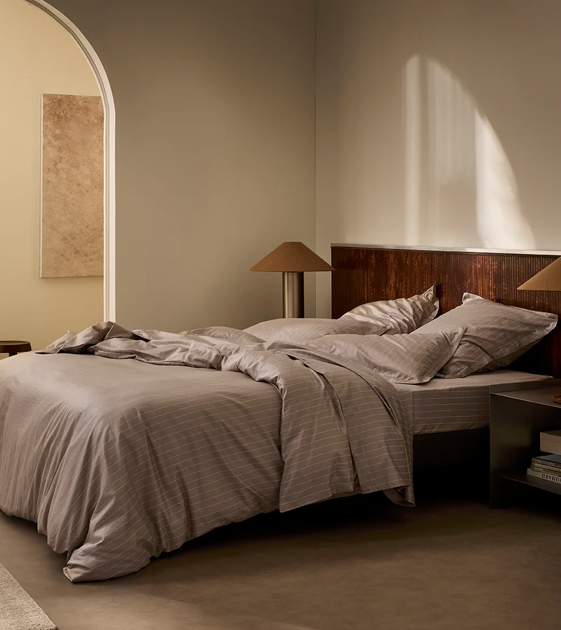 Drap Housse Satin Rayé