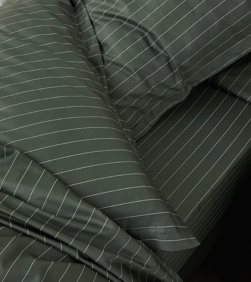 Drap Housse Satin Rayé