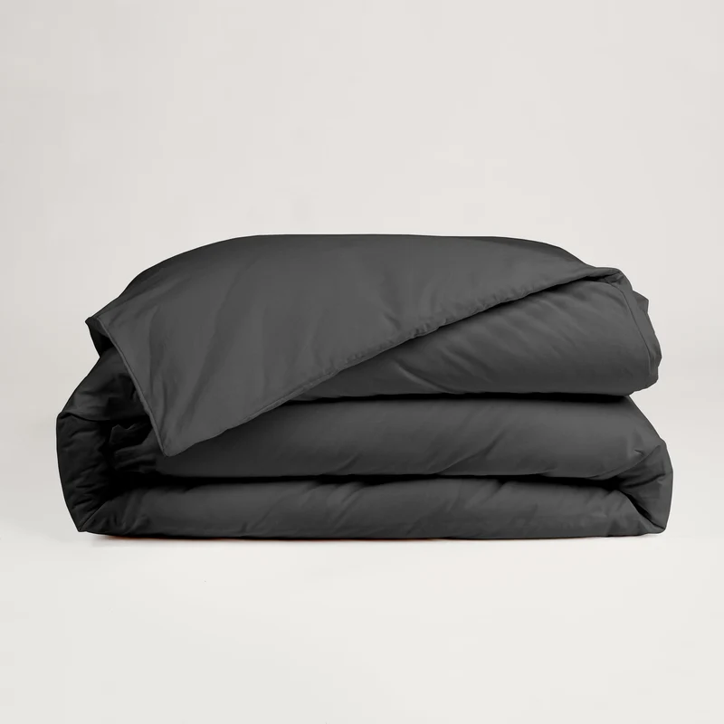 Housse de couette en Percale de coton - Gris anthracite