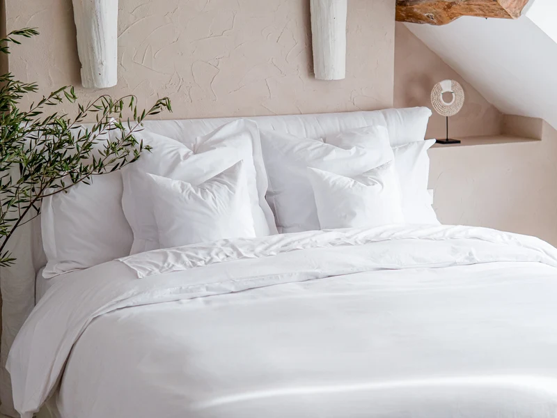 Housse de couette en Percale de coton - Blanc