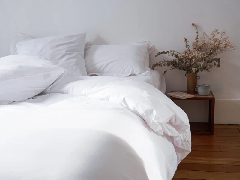 Housse de couette en Percale de coton - Blanc