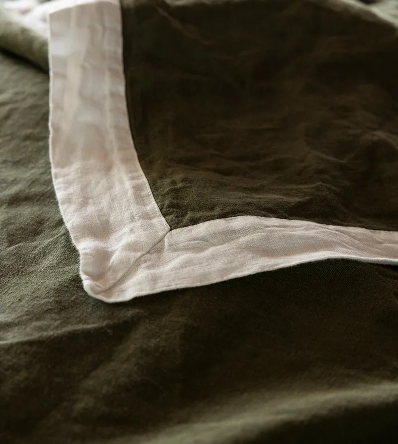 Parure de lit Lin Lavé Français Bicolore