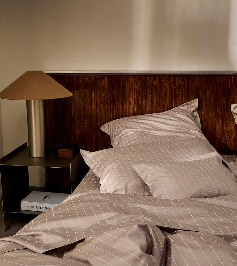 Drap Plat Satin Rayé