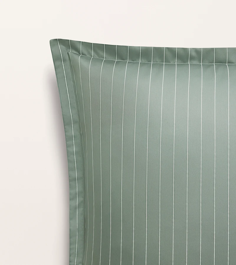 Set de 2 Taies d'Oreillers Satin Rayé