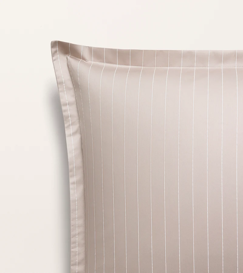 Set de 2 Taies d'Oreillers Satin Rayé