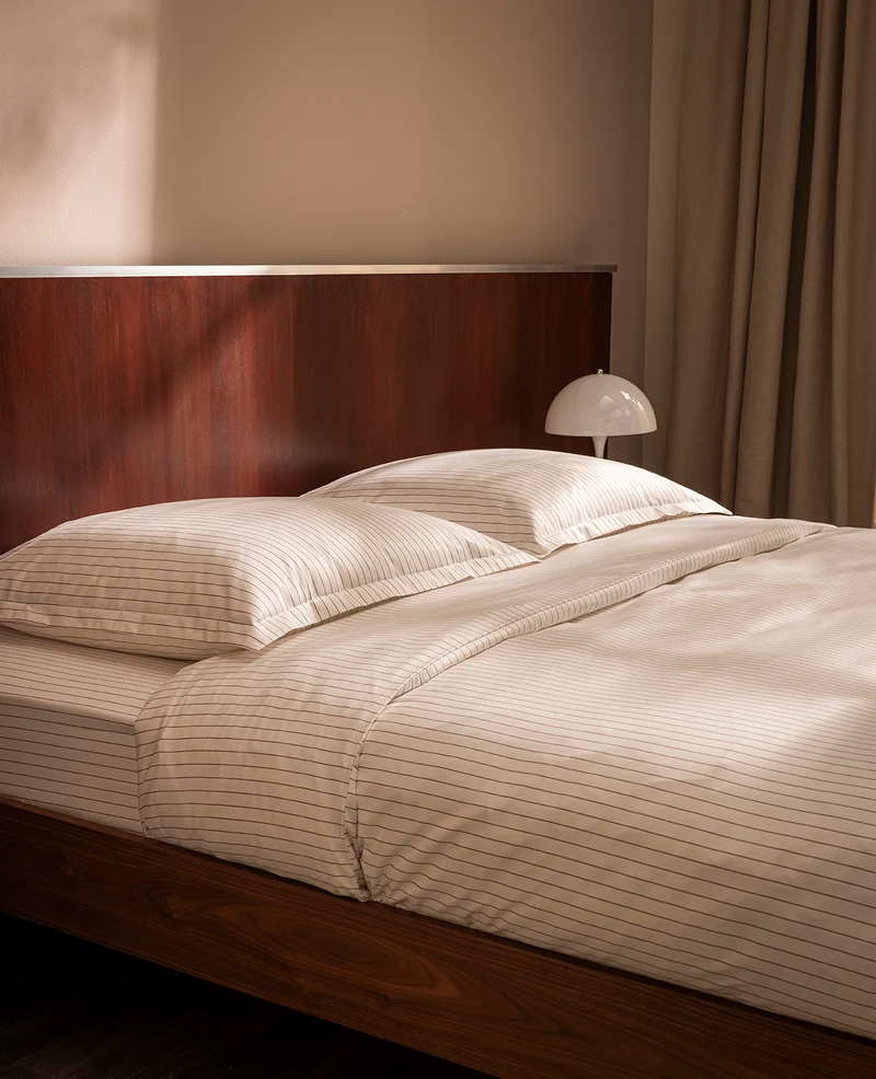 Housse de couette Rayée Satin