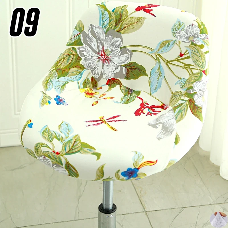 Housse extensible pour tabouret de bar coque avec épingles de maintien