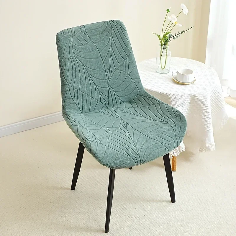 housse de chaise scandinave assise et dossier incurvé arrondi- texture hibiscus