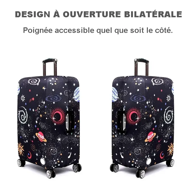 Housse de protection pour valise à roulette cabine ou XL - 20 motifs imprimés