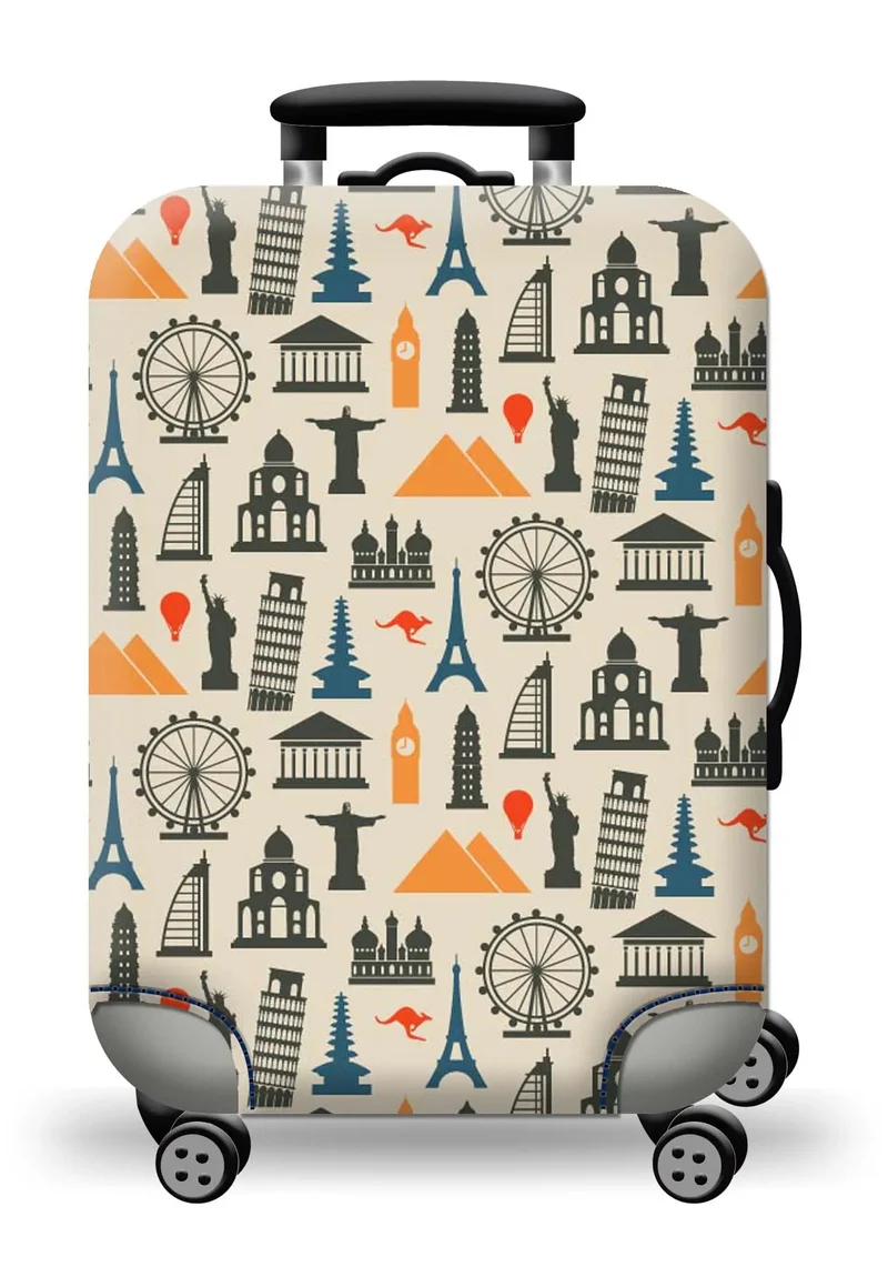 Housse de protection pour valise à roulette cabine ou XL - 20 motifs été