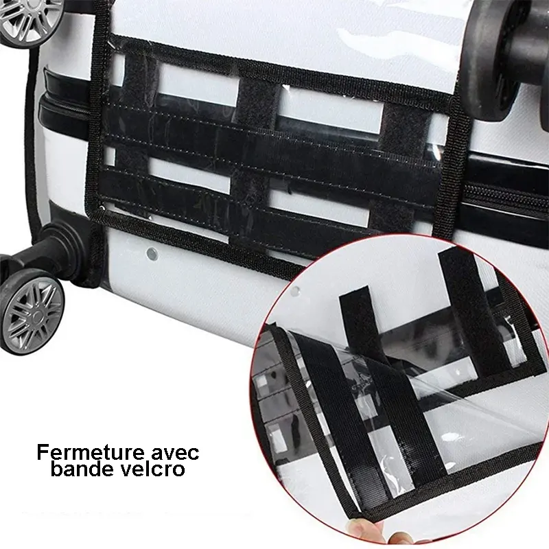 Housse de protection pour valise à roulette transparente et imperméable