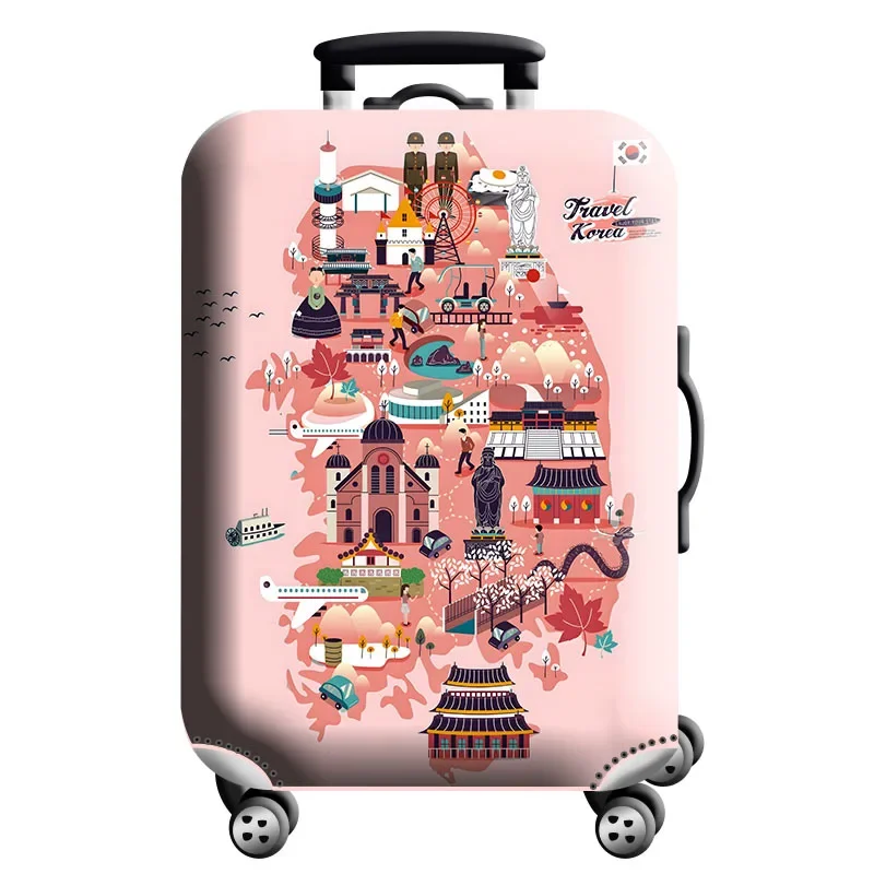 Housse de protection pour valise à roulette cabine ou XL - 20 motifs imprimés