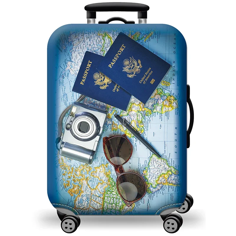 Housse de protection pour valise à roulette cabine ou XL - 20 motifs imprimés