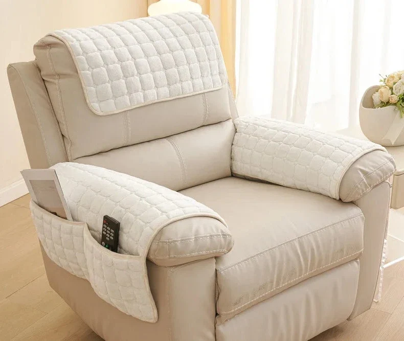 Pad antidérapant de protection pour fauteuil et canapé - velours capitonné