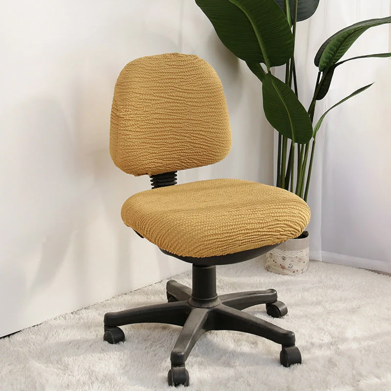 Housse de chaise de bureau extensible moderne contemporaine - 2 pièces dossier et assise