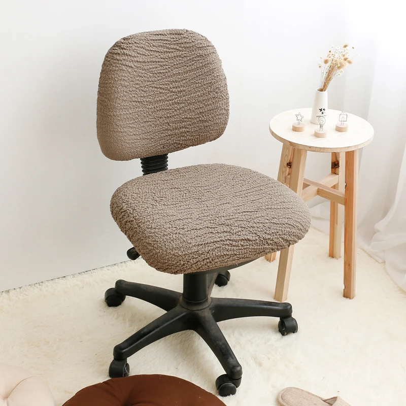 Housse de chaise de bureau extensible moderne contemporaine - 2 pièces dossier et assise