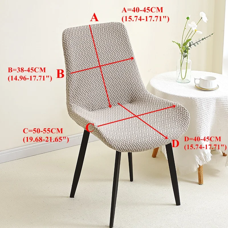 housse de chaise scandinave assise et dossier incurvé arrondi- velours damassé