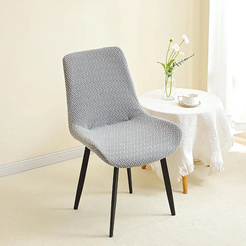 housse de chaise scandinave assise et dossier incurvé arrondi- velours damassé