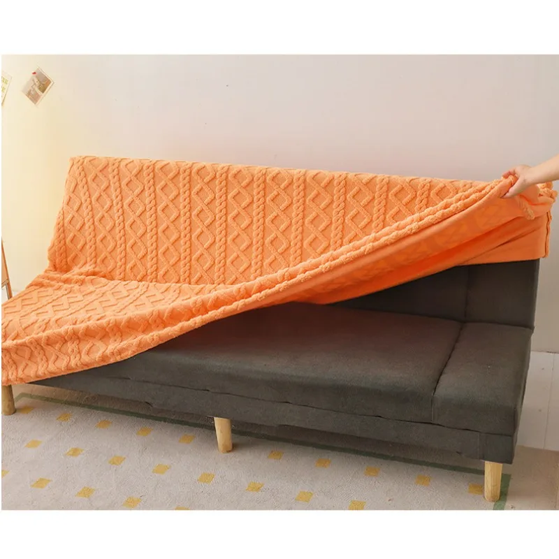 Housse pour canapé-lit, clic-clac, canapé sans accoudoirs chaleur scandinave