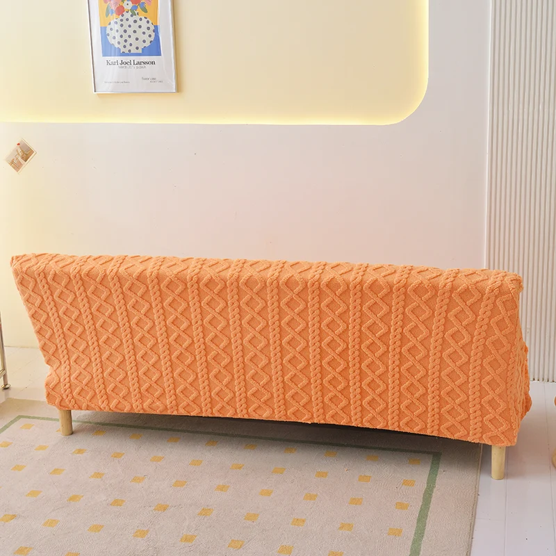 Housse pour canapé-lit, clic-clac, canapé sans accoudoirs chaleur scandinave