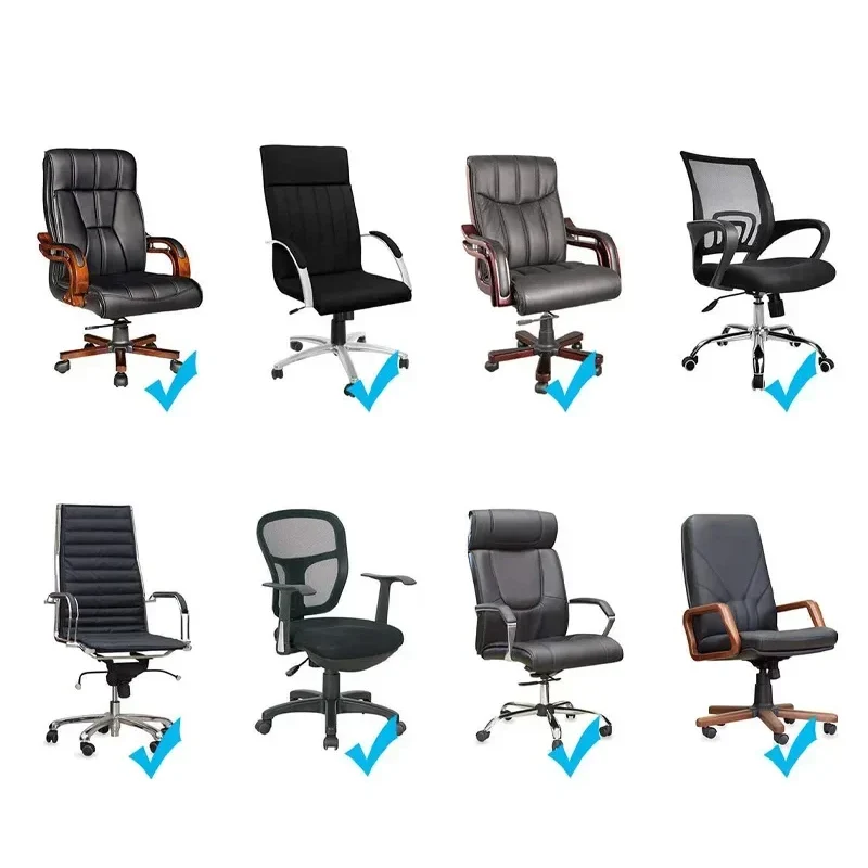 Housse pour fauteuil de bureau, chaise de bureau avec fermeture éclair - velours