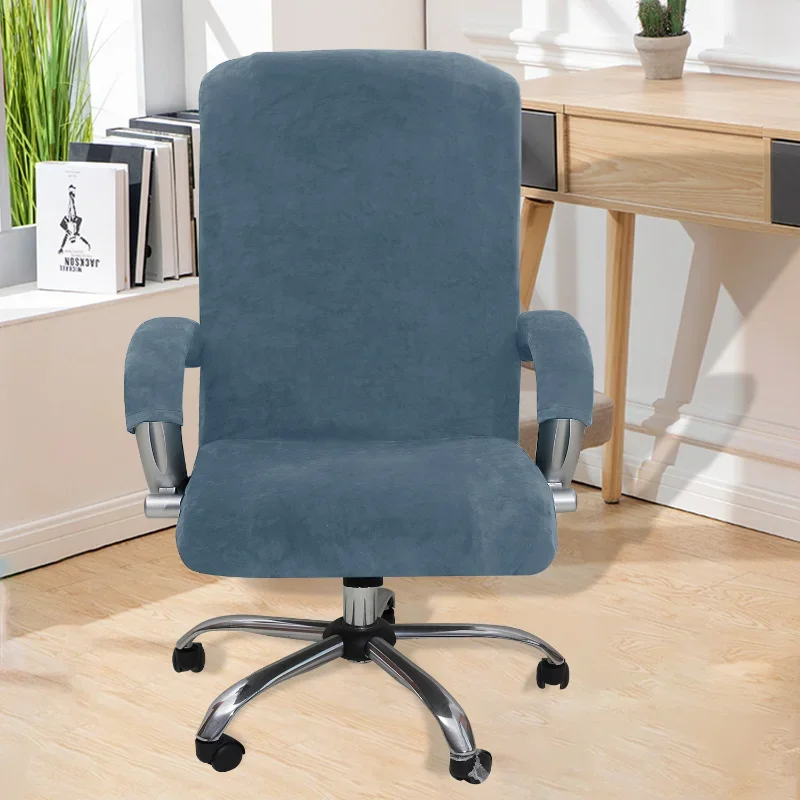 Housse pour fauteuil de bureau, chaise de bureau avec fermeture éclair - velours
