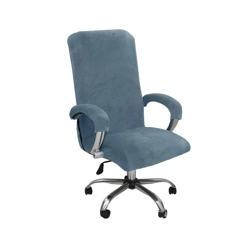 Housse pour fauteuil de bureau, chaise de bureau avec fermeture éclair - velours