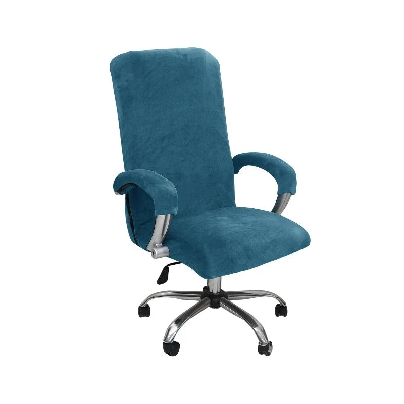 Housse pour fauteuil de bureau, chaise de bureau avec fermeture éclair - velours