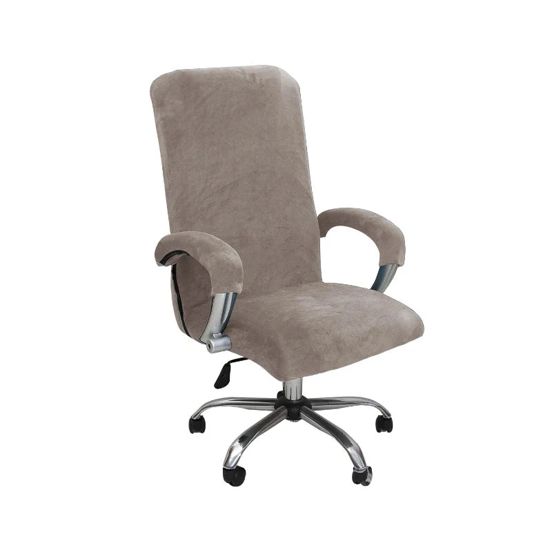 Housse pour fauteuil de bureau, chaise de bureau avec fermeture éclair - velours
