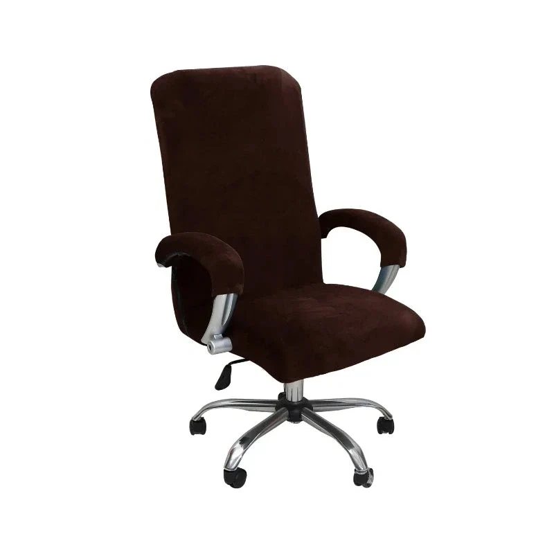 Housse pour fauteuil de bureau, chaise de bureau avec fermeture éclair - velours