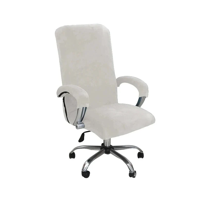 Housse pour fauteuil de bureau, chaise de bureau avec fermeture éclair - velours