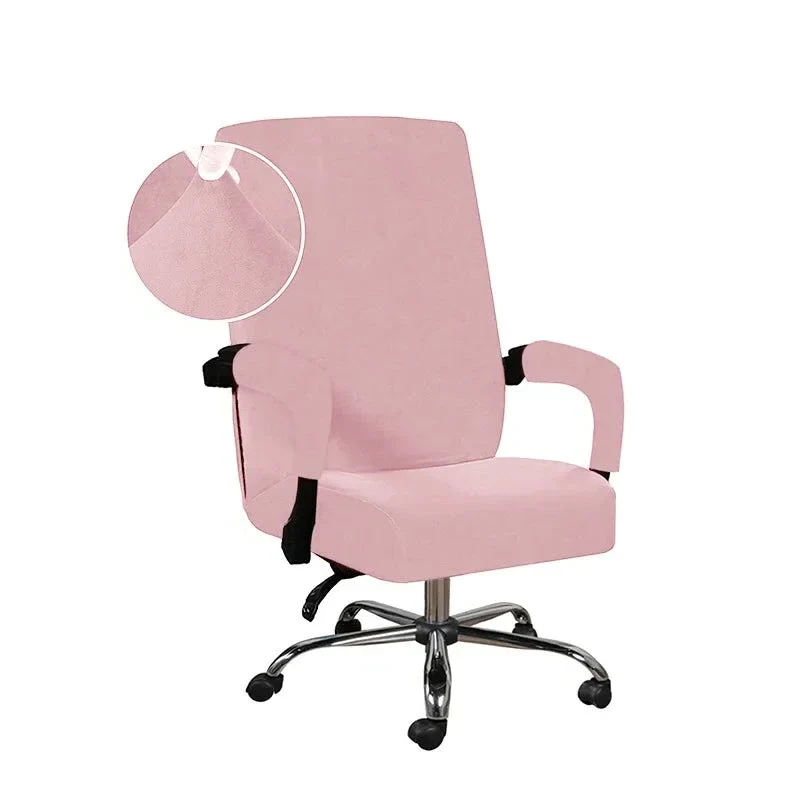 Housse pour fauteuil de bureau, chaise de bureau avec fermeture éclair - velours