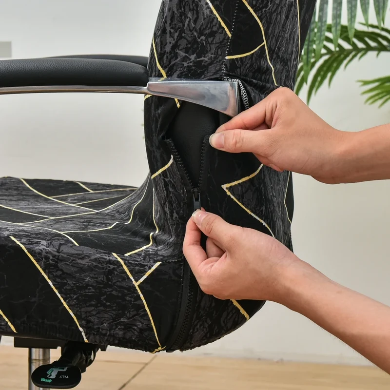 Housse de chaise de bureau extensible - 12 motifs élégants
