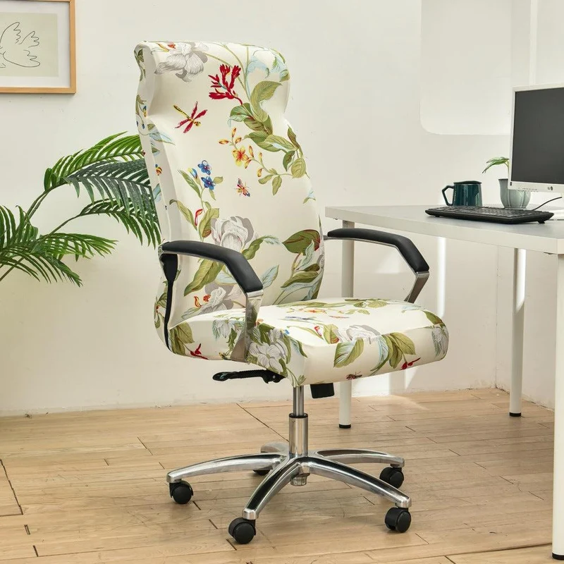 Housse de chaise de bureau extensible - 12 motifs élégants
