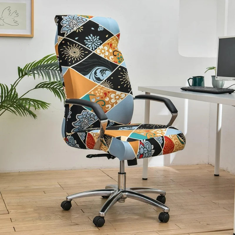 Housse de chaise de bureau extensible - 12 motifs élégants