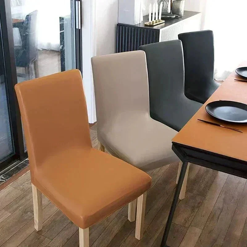 Housse de chaise simili cuir imperméable étanche