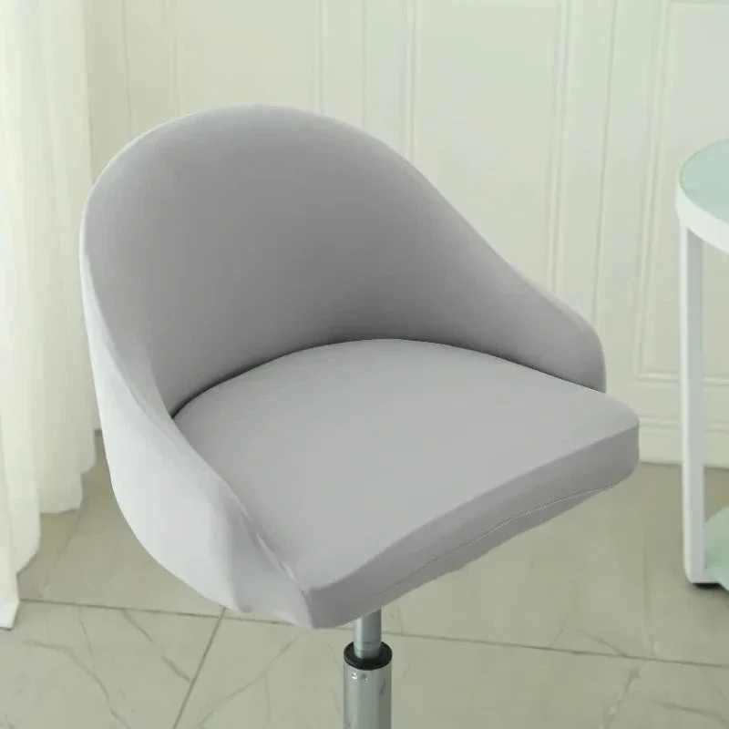 Housse de chaise de bar pivotante petit dossier incurvé et accoudoir lycra - 24 motifs